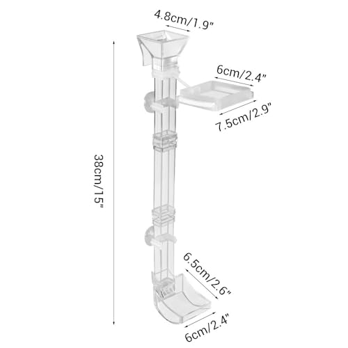Shrimp Feeding Dish Set,Assembled Fish Shrimp Feeder Tube with Feeding Ring,Cleaning Brush for Fish Tank Fish Shrimp Crab