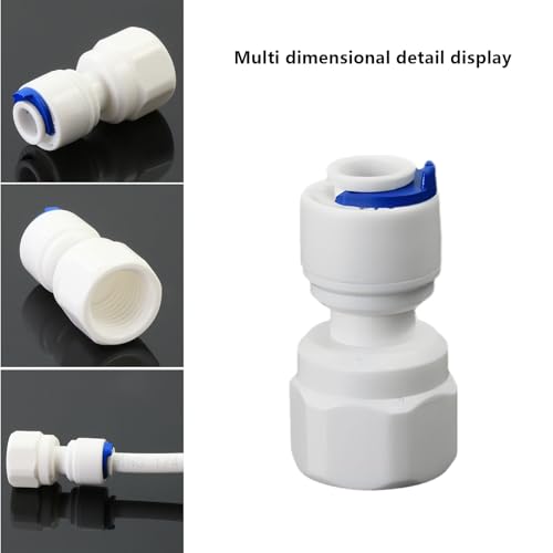 1/4"F to 1/4" Tube Push-Fit Adapter, 5 Pcs | Quick-connect adapter for RO reverse osmosis water filter systems, beverage dispensers & water purifiers. - size: 1/4"FPT to 1/4" QC Straight Adapter