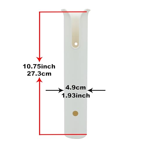 Wall Mounted Fishing Rod Holders Tubes Links Fishing Rod Holder Rack Rests (1-Pole-White) - color: 1-pole-white