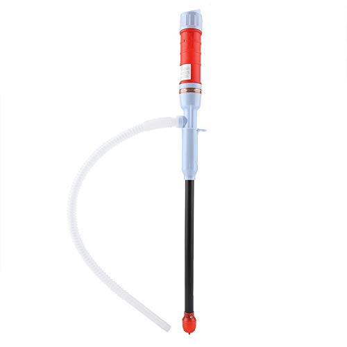 SUNGOOYUE Battery Operated Liquid Transfer Pump PE Electric Siphon Pump 3V 64cm with Bendable Suction Tube for Water Oil Transfer Fish Tank Pool Basement Use (Red) - color: Red
