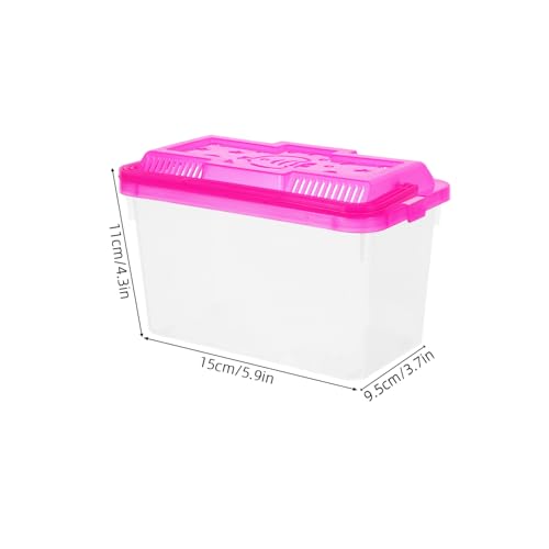 TOYANDONA 4pcs Mini Plastic Aquarium Breeding Box with Handle Fish Tank for Turtles and Small Pets Portable Transparent Container for Easy Viewing and Transport