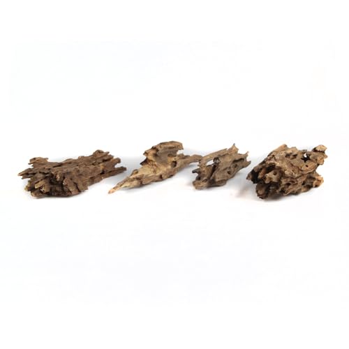 emours Driftwood Branches Reptiles Aquarium Decoration Assorted Size,(5.5-8 inch in Length),4 Pieces (Shrimp Wood)