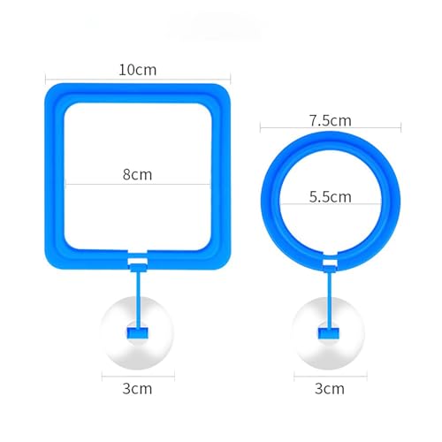 Betta Fish Feeding Ring: 2-Pack Floating Food Holder with Suction Cup - Prevents Food from Entering The Filter - Aquarium Accessories for Betta Goldfish Guppy Turtle