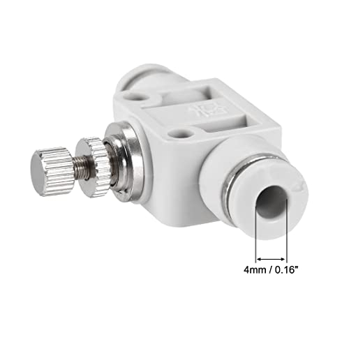 uxcell Air Flow Control Valve, In-line Speed Controller Union Straight, Pneumatic Connector Valve, 4mm Tube Outer Diameter 5Pcs