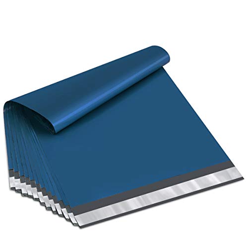 UCGOU Poly Mailers 12x15.5 Inch Navy Blue 100 Pack Medium Shipping Bags #5 Strong Thick Mailing Envelopes Self Sealing Adhesive Waterproof and Tear Proof Boutique Packaging Postal for Clothing - color: Navy Blue, size: 12x15.5