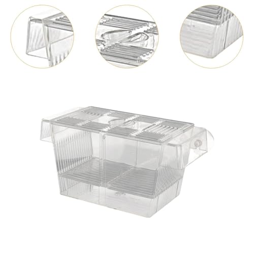 Fish Breeding Isolated Box Float Hatching Separation Acrylic Hatching Box Fish Tank Hatchery for Clownfish Guppy, L - size: L
