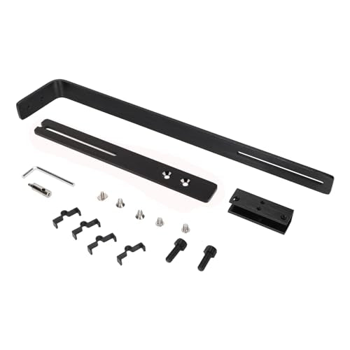 flexman Fish Tank Chandelier Bracket, 15.7x10.2 Aluminium Alloy Cylinder Aquarium Light Stand Kit, Full Spectrum Drop Light Mount Bracket for Fish Tank Bonsai (Black)