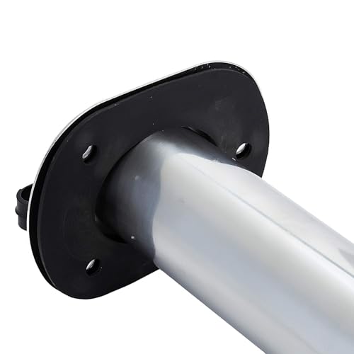 Polished Fishing Rod Holder Flush Mount, Stainless Steel 90 Degree Flush Mount Fishing Rod Holder for Boat, 0 Degree Fishing Pole Holder with Rubber Cap, PVC Liner & Gasket