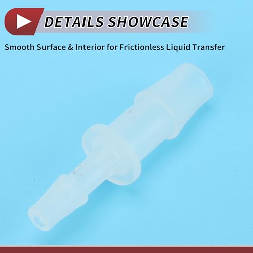 5 Pcs Aquarium Plastic Hose Barb Fitting 3/16" to 5/16" Hose ID Connectors Clear Plastic - size: 3/16"-5/16"