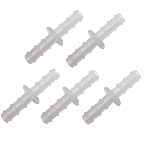 ResOne Oxygen Tubing Straight Connectors, 5‑Pack – Standard 6mm Barbed Male‑to‑Male O2 Hose Couplers for Oxygen Tubing Extensions, Leak‑Resistant, Easy‑Attach Design - size: 5pk