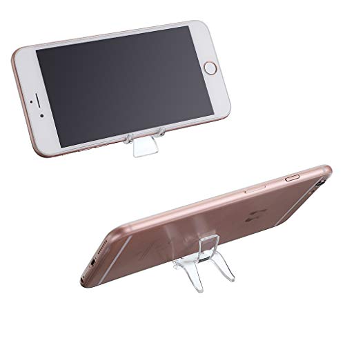 Hipiwe 10 Packs Acrylic Triangle Display Holder - Clear Plastic Display Easel Stands for Geodes Rock Mineral Agate Fossil Coral Small Collectibles Display Stands, Small - size: Small