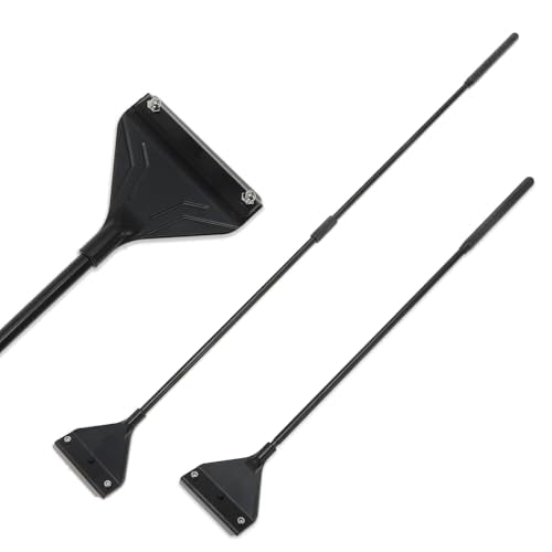 Seaweed Scraper for Glass Aquariums, Fish Tank Cleaner with 10 Blades, Durable and Efficient Aquarium Cleaning Tool, Rust-Resistant, Black, 1 Set