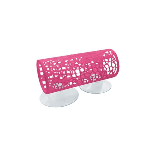 Vibrant Pink Betta Fish Tunnel Cave - Decorative Hollow-Out Aquarium Hideout Ornament for Freshwater Fish Tanks, Perfect for Betta Fish to Play, Explore and Rest in Stylish Aquatic Decor - color: Pink