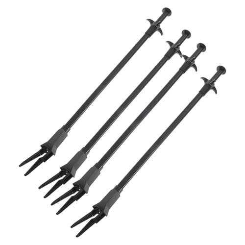 4pcs Long Aquarium Tongs - 20 Inch Plastic Tweezers for Easy Plant Maintenance - Aquarium Grabber Tool for Freshwater and Saltwater Tanks, Fish Feeding 50cm - color: Black