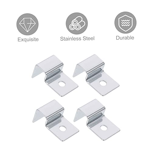 balacoo 4pcs Aquarium Glass Lid Clips Sturdy Fish Tank Lid Holders for Secure Glass Covers Easy Installation Practical Design for Aquariums and Freshwater Tanks