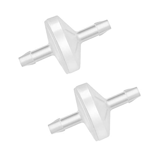 Inline Check Valve, 3/16" Hose ID One Way Return Inline Check Valve High Temperature and Corrosion Resistance Fish Tank Pump Medical Automotive (Pack of 2) - size: 3/16"