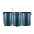 United Solution ECOSense 5 Gallon Bucket, Heavy Duty, Comfortable Handle, Perfect for on The Job, Home Projects, or Cleaning; Made from 90% Recycled Materials.100% Recyclable (Pack of 3) - color: Eco Green