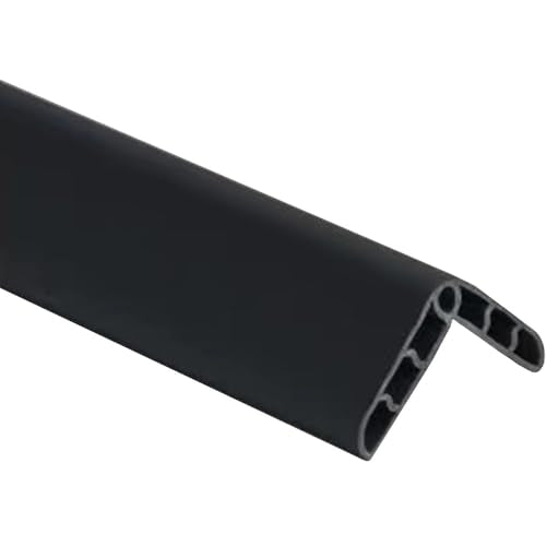 Colorful Rubber Wall Corner Guard Edge Protector,Anti-Collision Strip, Self-Adhesive Wall Guards, Safety Edge & Corner Guards, Length 3.28 ft,Black - color: Black