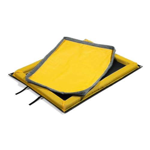 PIG Outdoor Filter Berm Pad | Absorbs 1.34 gallons | 27” W x 39’ L x 2.25” H | PMB30607 - size: 27”W x 39’L (1.34 Gallons)