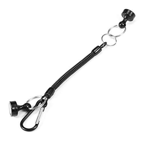 Lixada Magnetic Release Holder with Coil Lanyard Clip Magnetic Net Release for Fly Fishing - 6/PK