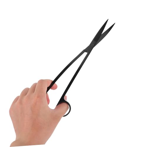 Toddmomy Stainless Steel Aquarium Plant Scissors for Trimming Aquatic Plants Portable Fish Tank Algae Trimmer Ergonomic Handle Aquarium Cleaning Tool for Easy Maintenance