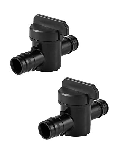 2-Pack EFIELD Pex fittings Poly PPSU Pex-A Expansion 1/2" X1/2" Full Port Ball Valve ONLY for Pex-A Tubing Connection, ASTM F1960,(PPSU1960052) - size: 1/2"(Pack of 2)