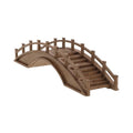Miniature Wooden Arch Bridge Figurine for Bonsai Landscape Decor Tiny Wood Bridge Model for Micro Garden Scene and Outdoor Patio Decoration