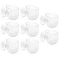 BESPORTBLE 8Pcs Hanging Aquarium Plant Holder, Acrylic Fish Tank Planter for Hydroponic Plants, Clear Space-Saving Aquatic Suction Cups for Home, Office, Hotel