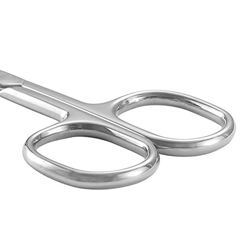 LIVINGO Premium Manicure Scissors Multi-purpose Stainless Steel Cuticle Pedicure Beauty Grooming Kit for Nail, Eyebrow, Eyelash, Dry Skin Curved Blade 3.5 inch
