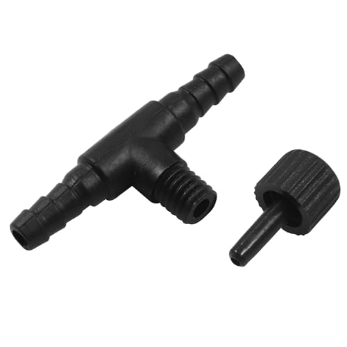 Bonsicoky Aquarium Air Control Valves, 12 Pack Plastic Air Flow Regulators for 3/16" ID Tubing, Adjustable Single Way Control, Black Color Set - color: Black-12pcs