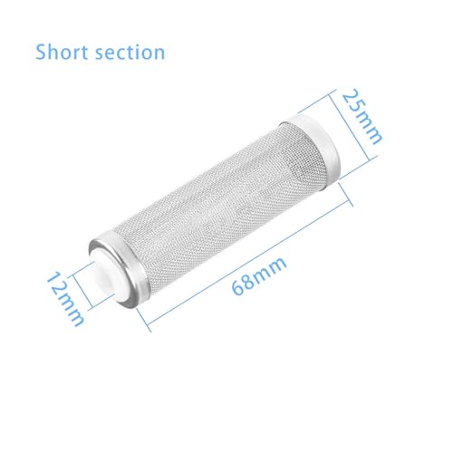 Aquarium Stainless Steel Mesh Filter Guard 10pcs Fish Tank Filter Stainless Steel Inlet Case Mesh Shrimp Nets Special Cylinder Filters Inflow Inlet Protect Aquarium Accessories(Small) - color: Small
