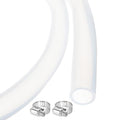 MECCANIXITY 10ft Clear Silicone Rubber Tubing 5/8" ID 3/4" OD Plastic Tube Flexible Air Hose for Brewing, Wine Making, Pump Siphon, 15.9mm x 19mm, with 2pcs Clamps - color: Clear, size: 5/8" x 3/4"