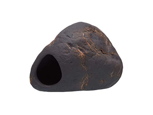 Plecoceramics Cichlid Stone Decoration - Aquarium cave for Cichlids, Betta, Small Fish - Fish Tank Hideway Decor - Betta Toys Hideout Stones House (Magma Stone Large)