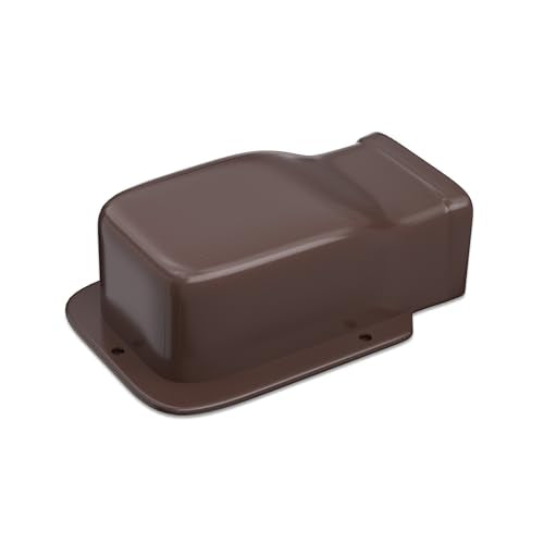3" Entry Wall Cover Line Cover Set Parts PVC Accessory for Decorative for Ductless Mini Split, Central AC and Heat Pumps, Brown - color: Brown, size: 3 inch