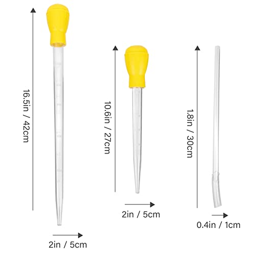 2pcs Aquarium Coral Feeder Fish Feeder Waste Clean Tool Manual Cleaner Water Changer Fish Tank Cleaning Tool Siphon Dropper Waste Aquatic Bottom Feeder Pipette - color: As Shown