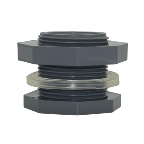 PVC DN25 Pipe Fitting Reducer, Bulkhead Fitting Water Tank Connector Plumbing NPT for Rain Barrels, Aquariums, Tubs, Pools,10pcs