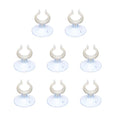 Aquarium Suction Cups, Fish Tank Suction Cups Clips Airline Tube Holders Clamps (Plastic, 8Pcs, Clear) for 0.9" Fish Tank Airline Tubing Binding Moss Shrimp Nest, 23x45MM - color: Clear, size: 23x45MM
