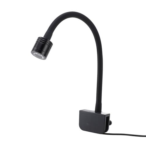 Omabeta LED Aquarium Clamp/Holder On Light High Brightness for 3‑6 Gallons Fish Tank, Small Clamp Aquarium Light for Freshwater Saltwater Aquariums, Aluminum Alloy, Silicone Soft Tube (Neutral)
