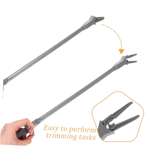 Extra Long Aquarium Tweezers Curved Tip Plastic Water Plant Tongs for Foreground Carpets and Aquatic Plant Trimming