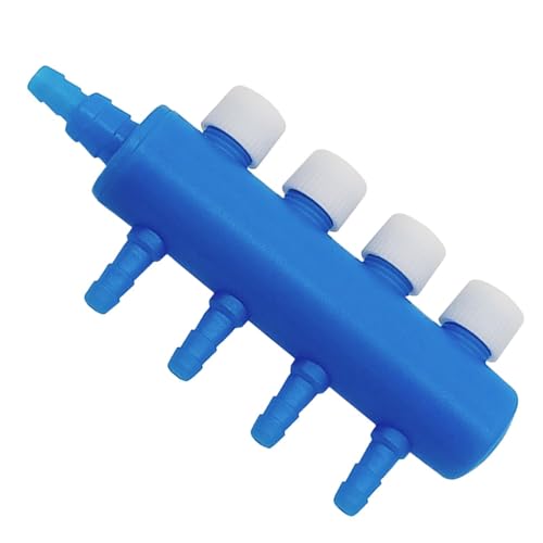 Aquarium Air Tubing Valves – Air Pump Splitter Control, Adjustable Lever Distributor | Airline Tube Connectors Fittings For Fish Tank Bubblers, Aquatic Systems, Airs Flow Management And Oxygen Supply - color: 4 heads