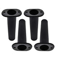 MARINE CITY Flush Mount Fishing Rod Holder, 90 Degree ABS Plastic, for Boats, Kayaks, Yachts - color: Black, style: 4 Pcs