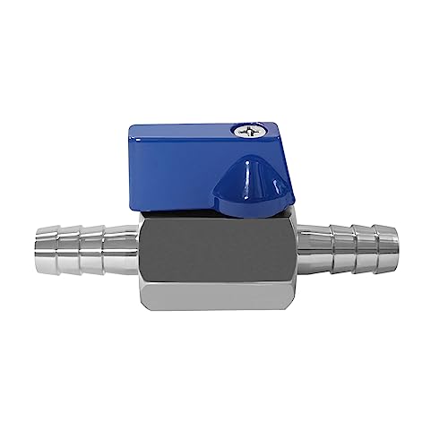 Beduan 3/8” Barb Ball Valve 304 Stainless Steel Mini Shut Off Valve for 3/8 ID Hose Water Gas Fuel Drip Irrigation and Aquariums - size: 3/8" Hose Barb