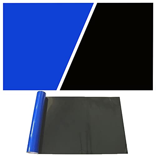 ELEBOX Aquarium Background Blue Black Fish Tank Background Picture 2 Sides Fish Backdrop for Aquarium Wallpaper 24" x 71" - size: 23.6" H x71.7" L