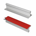 HRX Self-Adhesive Edge Fingerpull Door Handle - Easy to Install Screwless Peel and Stick on Glass, Wood, Metal, Plastic - Sliding Doors Knob for Kitchen Fronts, Drawers & Dressers Panels - 2 Pack - color: Clear Anodized