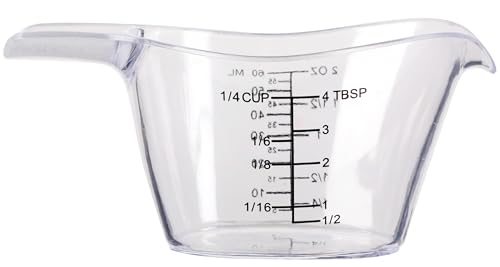 2 Oz Measuring Cup, 1/4 Cup Acrylic Measuring Cups, Clear