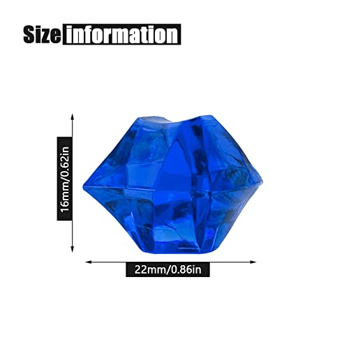 Fake Crushed Ice Cubes, Vase Fillers, 150 pcs 16 * 22mm Artificial Acrylic Crystal Rocks Diamonds for Vase Fillers,Table Scatter, Party Favor, Wedding Decoration(0.86 * 0.62inch,Darkblue) - color: Dark Blue-16*22mm-150pcs