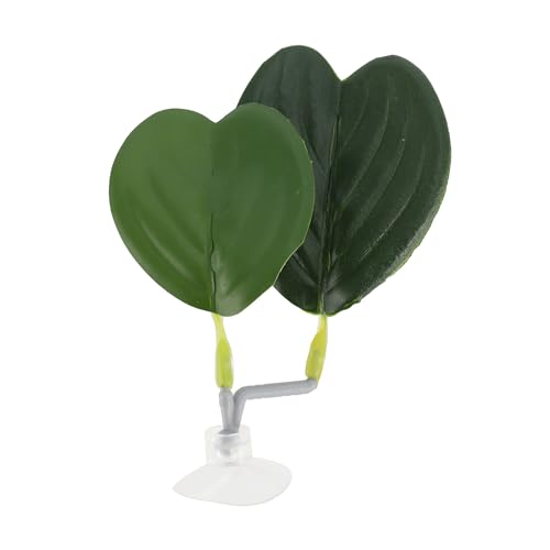 Betta Fish Bed, Betta Leaf Bed, Plastic Betta Heart-Shaped Hammock, Betta Hammock Pad with Suction Cup, Betta Fish Resting Place Betta Fish Supplies Aquarium Decor, Green - color: Green