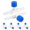 Psyqtsuary Aquarium Air Valve, 10 Pcs Aquarium Air Pump Control Valves T Shaped Single Way Plastic Air Flow Control Regulator Aquarium Air Pump Accessories for Fish Tank 3/16" ID Tubing (Blue White) - color: Blue, White