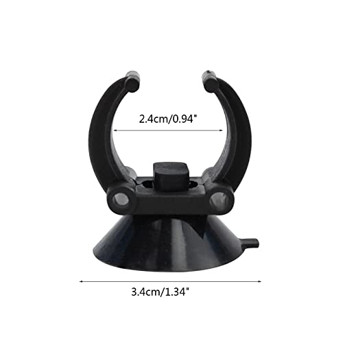 Heater Suction Cups for Aquarium Heaters Sucker with Clip Hose Tube Holders Clamps for Fish for Tank Accessories Easy to Aquarium Heater Suction Cups with Clips, Black