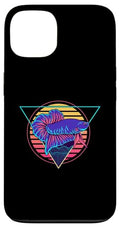 iPhone 13 Retro Betta Fish Futuristic Synthwave Vaporwave Aquarium Case